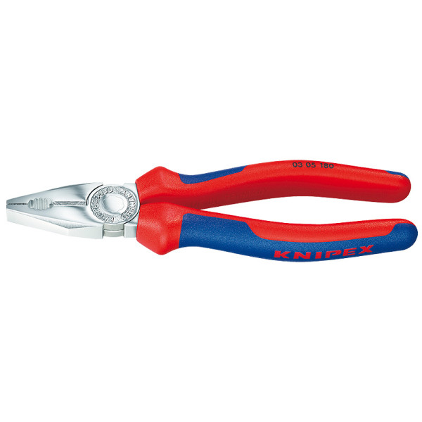 Плоскогубцы комбинированные, L-180 мм, хром., 2-комп. рукоятки (KNIPEX)