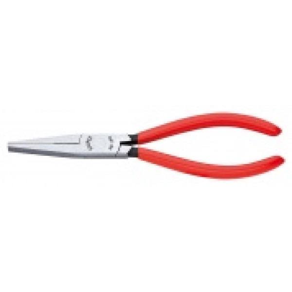 Плоскогубцы механика,плоские широкие губки, L-200 мм, чёрные, обливные рукоятки (KNIPEX)