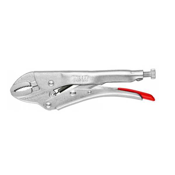 Зажим ручной с фиксацией, размеры под круг 30 мм, под квадрат 20 мм, под ключ 30 мм, L-250 мм, оцинк (KNIPEX)