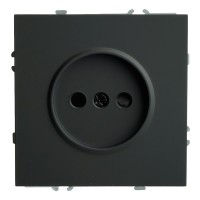 Розетка 1-местная с з/ш, б/з (механизм), СЗК, STEKKER, 250В, 16А, серия Эмили, RST16-5109-05ZK, черный уголь, soft touch 50250