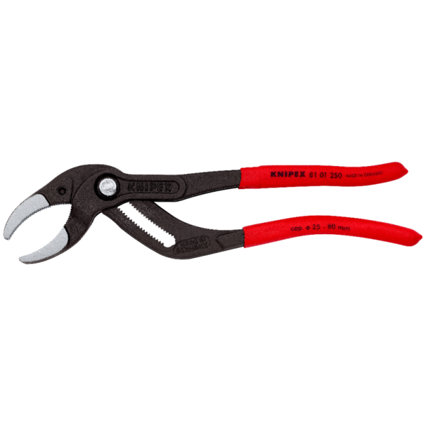 Клещи переставные трубные захватные, D 25 - 80 мм, L-250 мм, Cr-V, чёрные (KNIPEX)