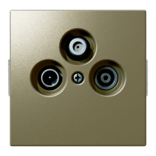 Розетка TV-FM-SAT оконечная с накладкой - FD (бронза), артикул FD6206BR