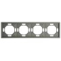 Рамка STEKKER, PFR00-5004-10  4-местная, серия Эмили, платиново-серый, soft touch 49965