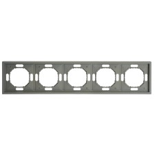 Рамка STEKKER, PFR00-5005-10 5-местная, серия Эмили, платиново-серый, soft touch 49966