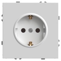 Розетка 1-местная с защитной шторкой с/з (механизм), STEKKER, 250В, 16А, серия Эмили, RST16-5110-01, белый фарфор, soft touch  4