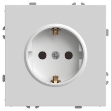 Розетка 1-местная с защитной шторкой с/з (механизм), STEKKER, 250В, 16А, серия Эмили, RST16-5110-01, белый фарфор, soft touch  4