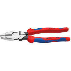 Плоскогубцы электромонтёра Lineman's Pliers, L-240 мм, чёрные, 2-комп. рукоятки (KNIPEX)