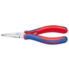 Длинногубцы для электроники, плоские губки, L-145 мм, 2-комп. рукоятки (KNIPEX)