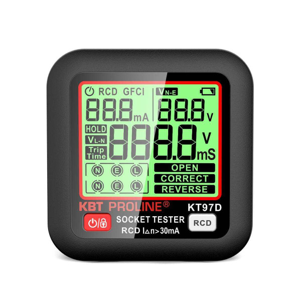 Тестер розеток и УЗО КТ 97D (КВТ)