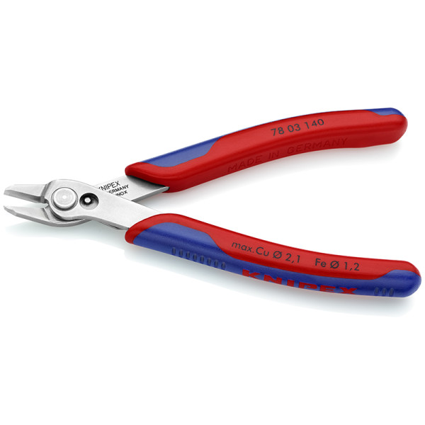 Бокорезы прецизионные Electronic Super Knips® XL, кромка без фаски, L-140 мм, INOX (KNIPEX)