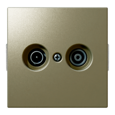 Розетка TV-FM проходная с накладкой - FD (бронза), артикул FD6205BR