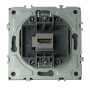 Розетка HDMI 2.0 Type A (механизм), серия Эмили, STEKKER, RST00-5118-10, платиново-серый, soft touch 50170