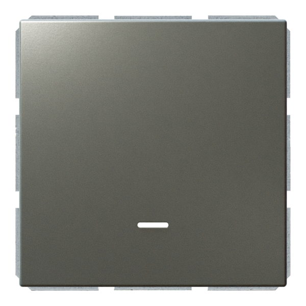 Выключатель 1-клавишный 10A проходной с LED-подсветкой с клавишей - FD (никель), артикул FD3012NNI