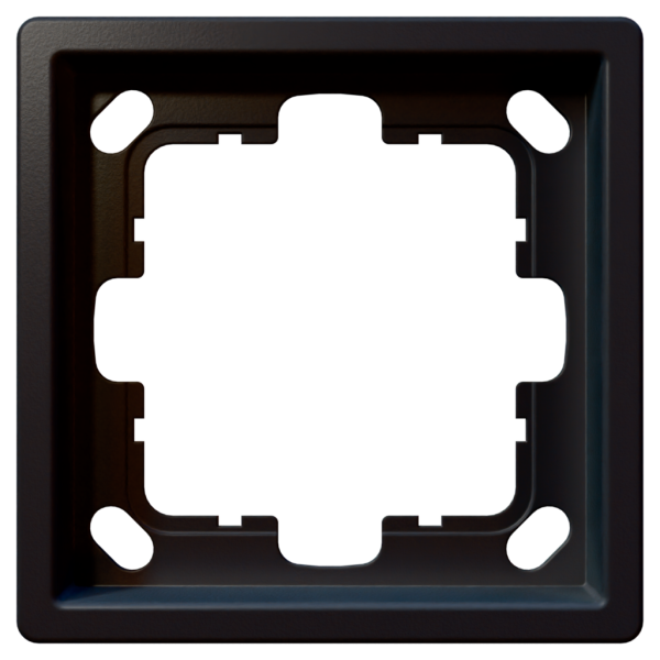 Рамка 1-кратная - FD (черный матовый - soft touch), артикул FD1001PBM