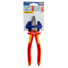 Плоскогубцы комбинированные особой мощности VDE 1000V, L-200 мм, хром., 2-комп. рукоятки, SB (KNIPEX