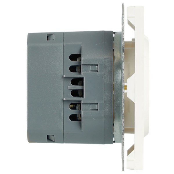 Розетка 1-местная з/ш с/з 16А + USB + Type C (механизм), Stekker, 250В, 20W, серия Эмили, белый фарфор, soft-touch, RST16-5119-0