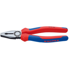 Плоскогубцы комбинированные, L-200 мм, чёрные, 2-комп. рукоятки (KNIPEX)