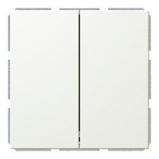 Выключатель 2-клавишный 10A перекрестный с клавишей - FD (белый матовый - soft touch), артикул FD3014PWM