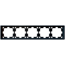 Рамка 5-кратная - FD (черный матовый - soft touch), артикул FD1005PBM