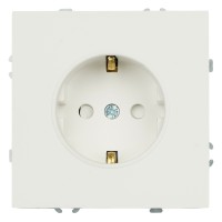 Розетка 1-местная с з/ш, с/з (механизм), СЗК, STEKKER, 250В, 16А, серия Эмили, RST16-5110-01ZK, белый фарор, soft touch 50235