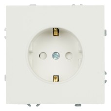 Розетка 1-местная с з/ш, с/з (механизм), СЗК, STEKKER, 250В, 16А, серия Эмили, RST16-5110-01ZK, белый фарор, soft touch 50235