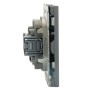 Розетка компьютерная 1-местная RJ-45 (механизм), STEKKER, серия Эмили, RST00-5117-05, черный уголь, soft touch  49847