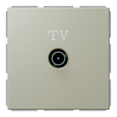 Розетка TV оконечная с накладкой - FD (тауп матовый - soft touch), артикул FD6001PTM