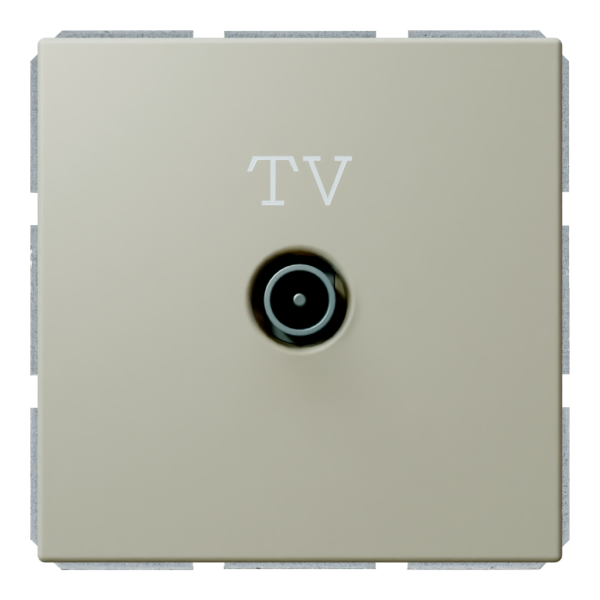 Розетка TV оконечная с накладкой - FD (тауп матовый - soft touch), артикул FD6001PTM