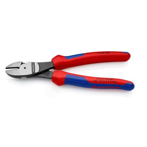 Бокорезы особой мощности, L-200 мм, твёрдость кромок 64 HRC, чёрные, 2-комп. рукоятки (KNIPEX)