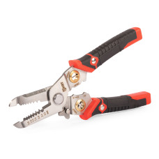 Многофункциональный стриппер для снятия изоляции с проводов 0.5–6.0 мм² с функцией резки и опрессовки WSS-02 (КВТ)