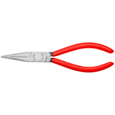 Длинногубцы, плоскокруглые рифлённые губки 50 мм, L-190 мм, чёрные, обливные рукоятки (KNIPEX)