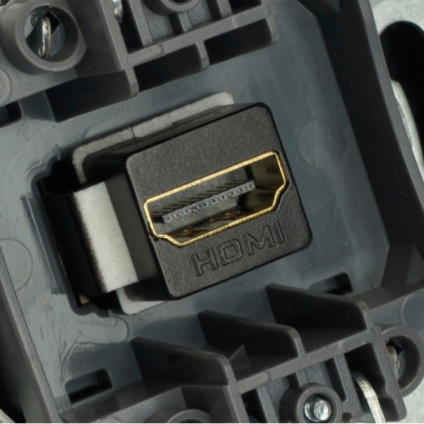 Розетка HDMI 2.0 Type A (механизм), серия Эмили, STEKKER, RST00-5118-05, черный уголь, soft touch 50171