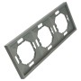 Рамка STEKKER, PFR00-5003-10  3-местная, серия Эмили, платиново-серый, soft touch 49964