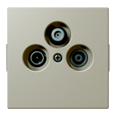 Розетка TV-FM-SAT оконечная с накладкой - FD (тауп матовый - soft touch), артикул FD6206PTM