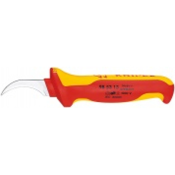Нож для удаления изоляции VDE 1000V, L-190 мм, 2-комп. рукоятка (KNIPEX)