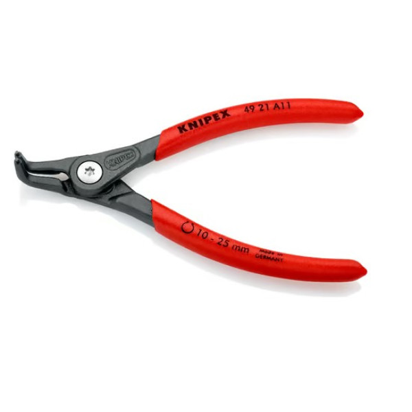 Щипцы прецизионные для внешних стопорных колец, губки 90°, L-130 мм, Cr-V, чёрные, (KNIPEX)