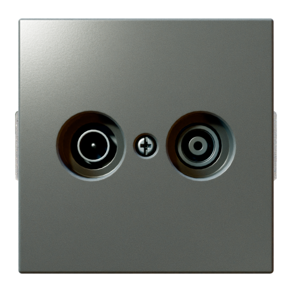 Розетка TV-FM проходная с накладкой - FD (никель), артикул FD6205NI