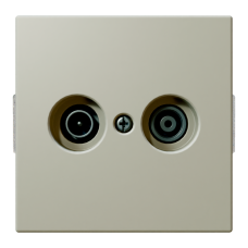 Розетка TV-FM проходная с накладкой - FD (тауп матовый - soft touch), артикул FD6205PTM