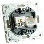 Розетка TV + компьютерная RJ-45 (механизм), STEKKER, серия Эмили, RST00-5106-01, белый фарфор, soft touch  49872