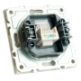 Розетка компьютерная 1-местная RJ-45 (механизм), STEKKER, серия Эмили, RST00-5117-01, белый фарфор, soft touch  49873
