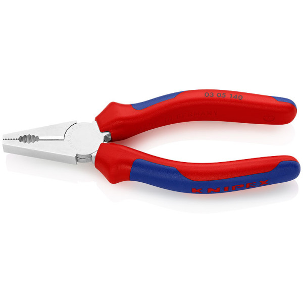 Плоскогубцы комбинированные, L-140 мм, хром., 2-комп. рукоятки (KNIPEX)