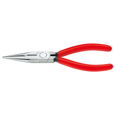 Длинногубцы с режущими кромками, полукруглые прямые губки, L-160 мм, обливные рукоятки, SB (KNIPEX)