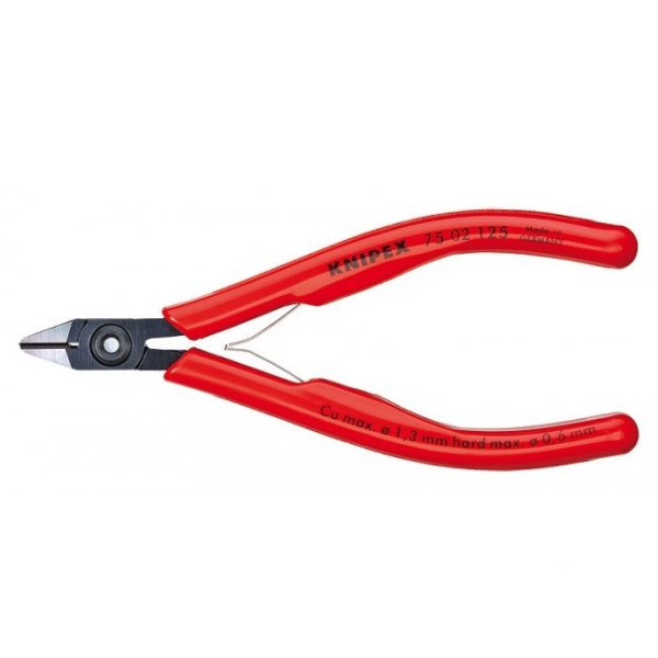 Бокорезы для электроники, кромка с фаской, L-125 мм, твёрдость кромок 64 HRC, чёрные, обливные рукоятки