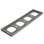Рамка STEKKER, PFR00-5004-10  4-местная, серия Эмили, платиново-серый, soft touch 49965