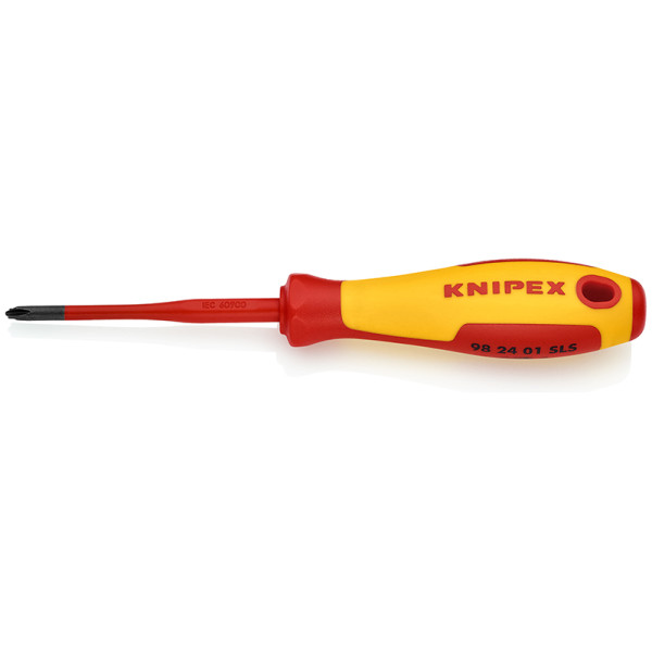 Отвёртка PlusMinus PH/S 1 Slim VDE 1000V, длина стержня 80 мм, L-187 мм (KNIPEX)