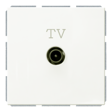 Розетка TV оконечная с накладкой - FD (белый матовый - soft touch), артикул FD6001PWM