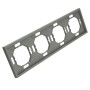Рамка STEKKER, PFR00-5004-10  4-местная, серия Эмили, платиново-серый, soft touch 49965