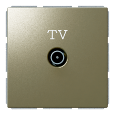 Розетка TV оконечная с накладкой - FD (бронза), артикул FD6001BR