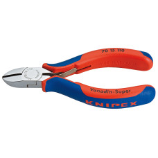 Бокорезы, пружинный механизм, L-110 мм, твёрдость кромок 62 HRC, чёрные, 2-комп. рукоятки (KNIPEX)