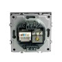 Розетка TV + компьютерная RJ-45 (механизм), STEKKER, серия Эмили, RST00-5106-10, платиново-серый, soft touch 49950